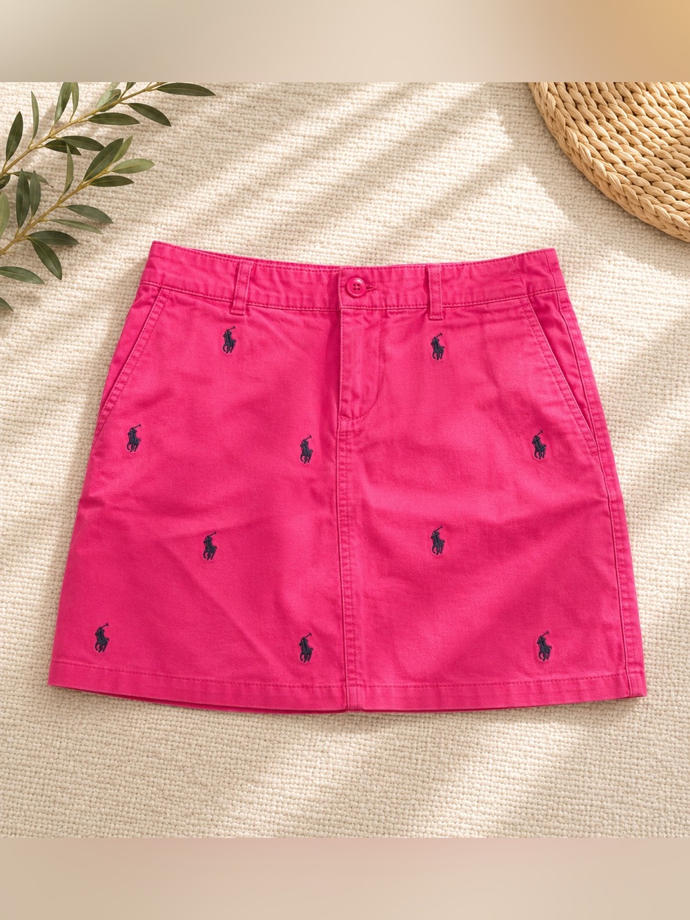 Ralph Lauren Pink Embroidered Girls Skirt